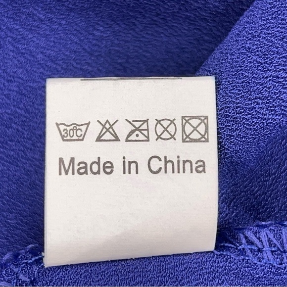 LARGE HIPPIE CHIC BLUE BLACK LACE SLEEVELESS TOP GLAM SATIN - Picture 12 of 12